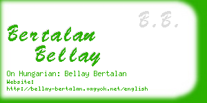 bertalan bellay business card